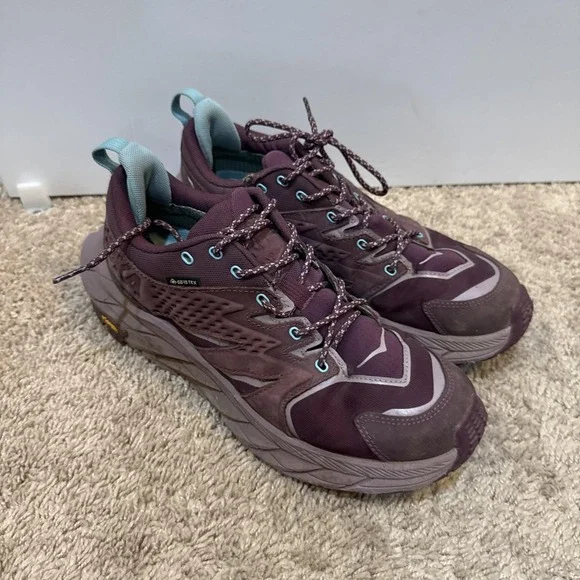 Hoka One One Anacapa Low GTX Shoes Womens Sz 9 Purple Waterproof Hiking Sneakers - Picture 3 of 10